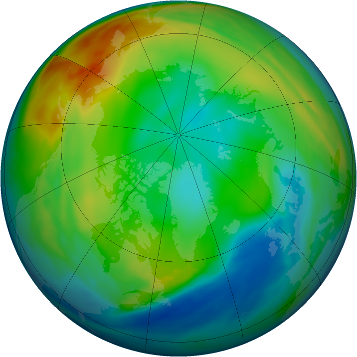 Arctic ozone map for 15 December 2004